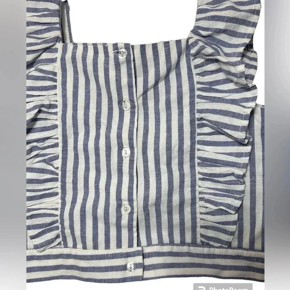 Rare Editions Two Piece Matching Set Linen Blend Little Girls Outfit